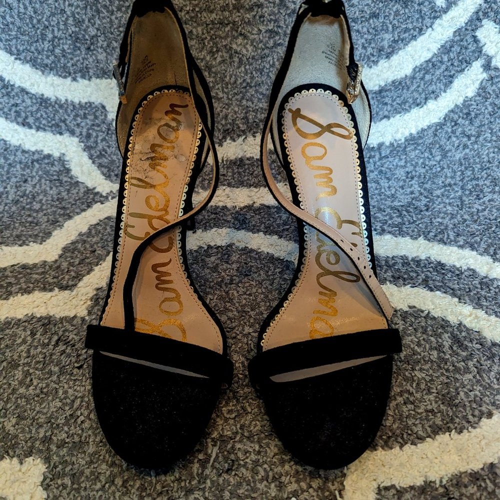 6.5 Sam Edelman Black Suede High Heel